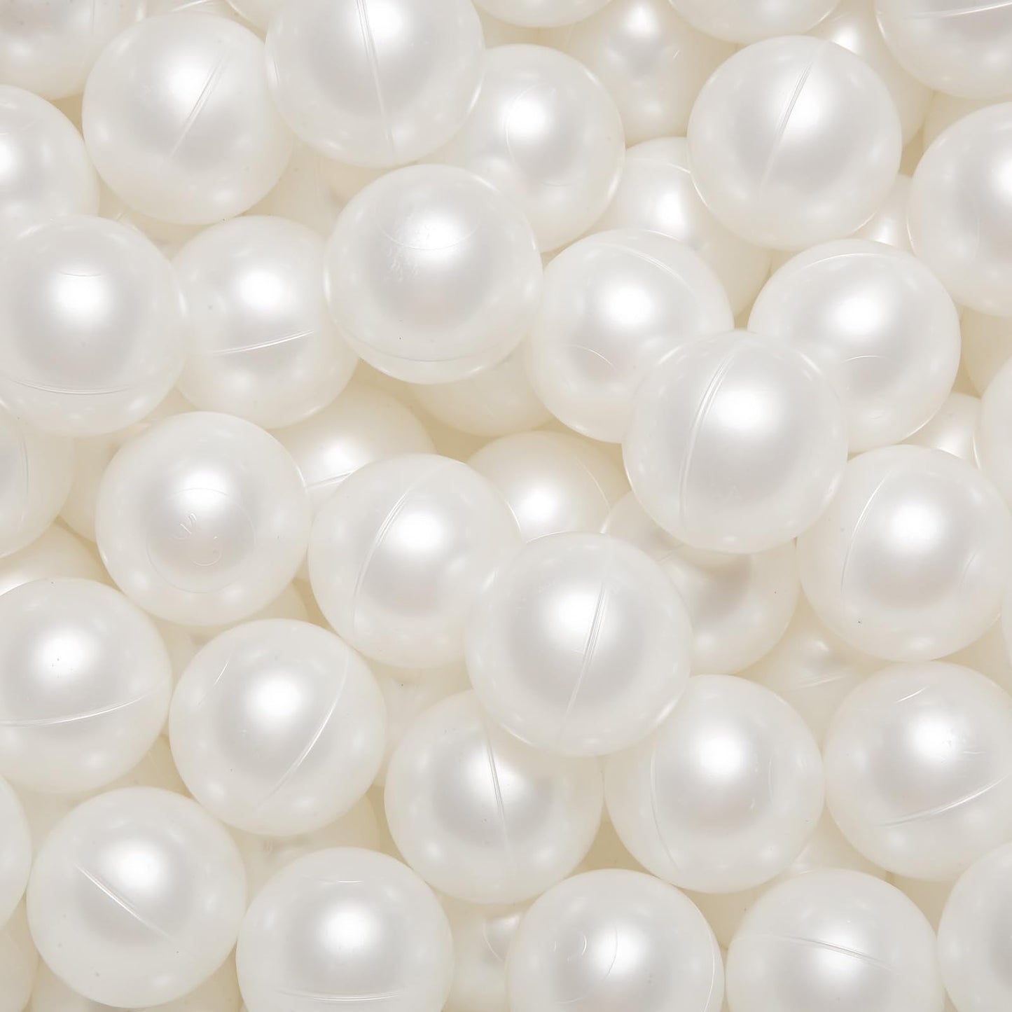 TRENDPLAY Plastic Balls for Ball Pits – 50-Pack, Hollow 2.2-Inch, Pearl White