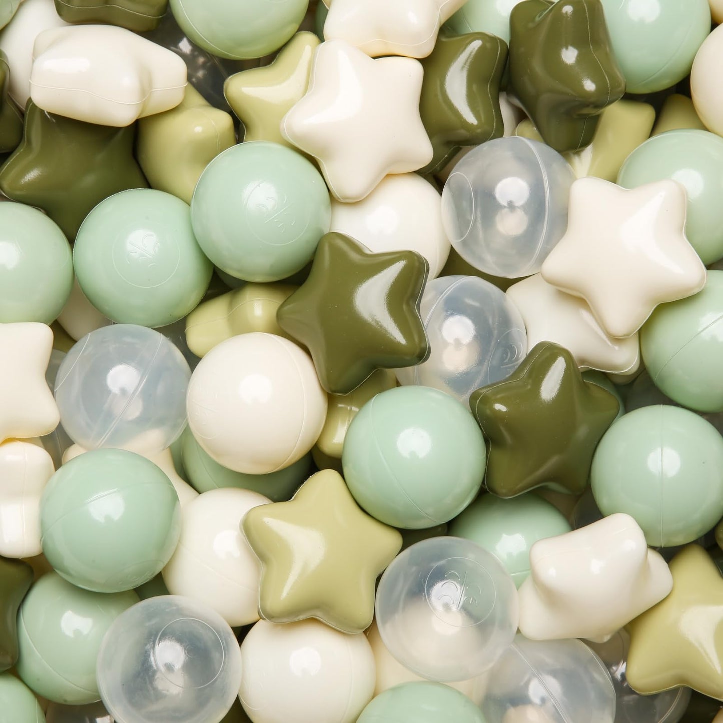 TRENDPLAY Star Ball Pit Balls 100 – Green Star-Shaped Balls for Toddlers | Party Decor & Play