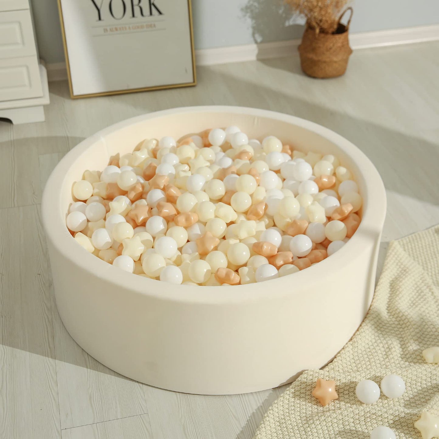 TRENDPLAY Star Ball Pit Balls – 100 Count, Non-Toxic Plastic for Toddlers (Indoor/Outdoor)