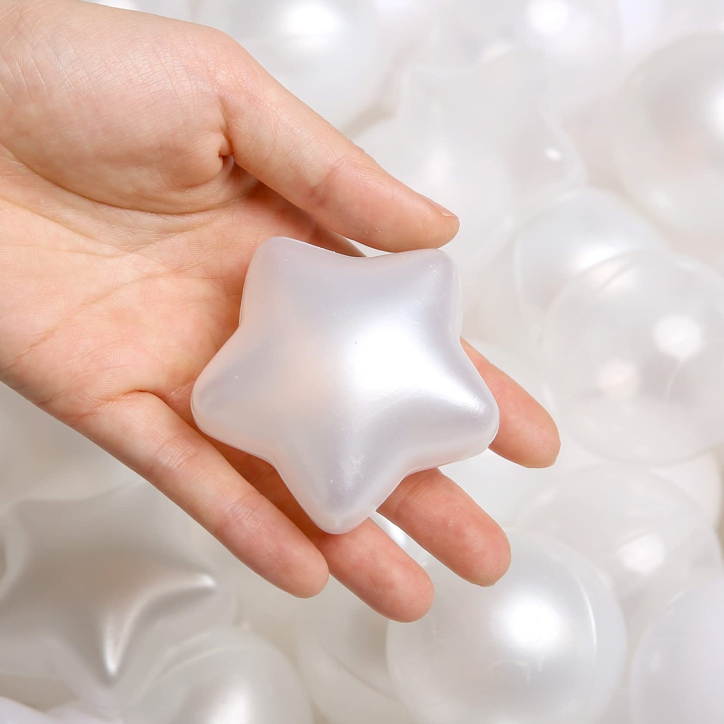 TrendPlay Star Ball Pit Balls for Toddlers – 200-Count, Non-Toxic, 2.2-Inch Diameter