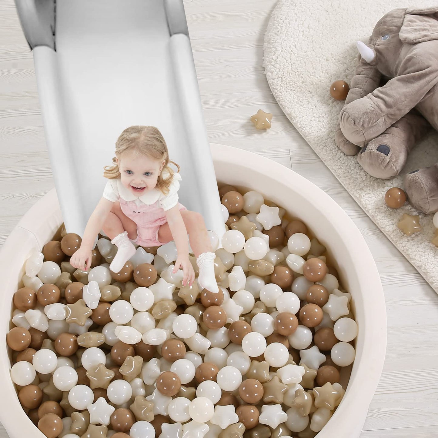 TRENDPLAY Star Ball Pit Balls – 100 Count Non-Toxic Star Balls for Toddlers