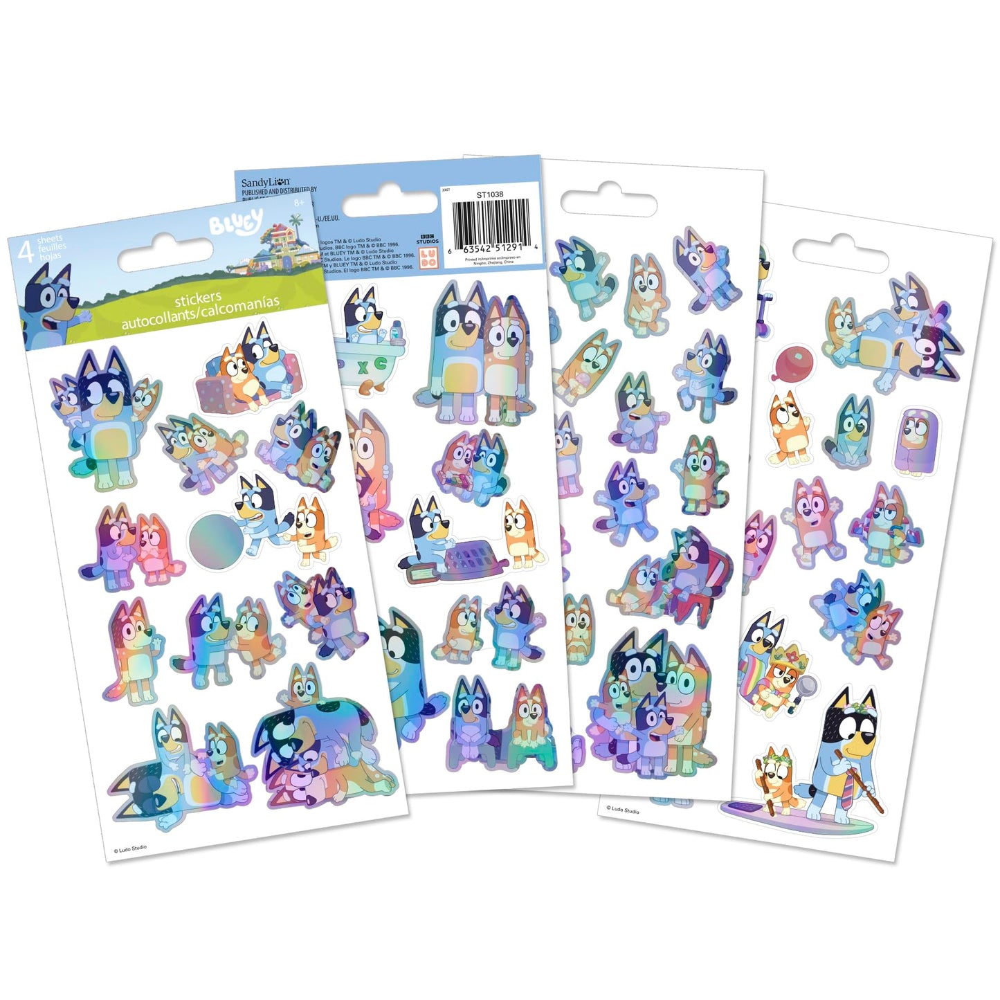 Bluey Holographic Stickers Pack – Officially Licensed by Trends International