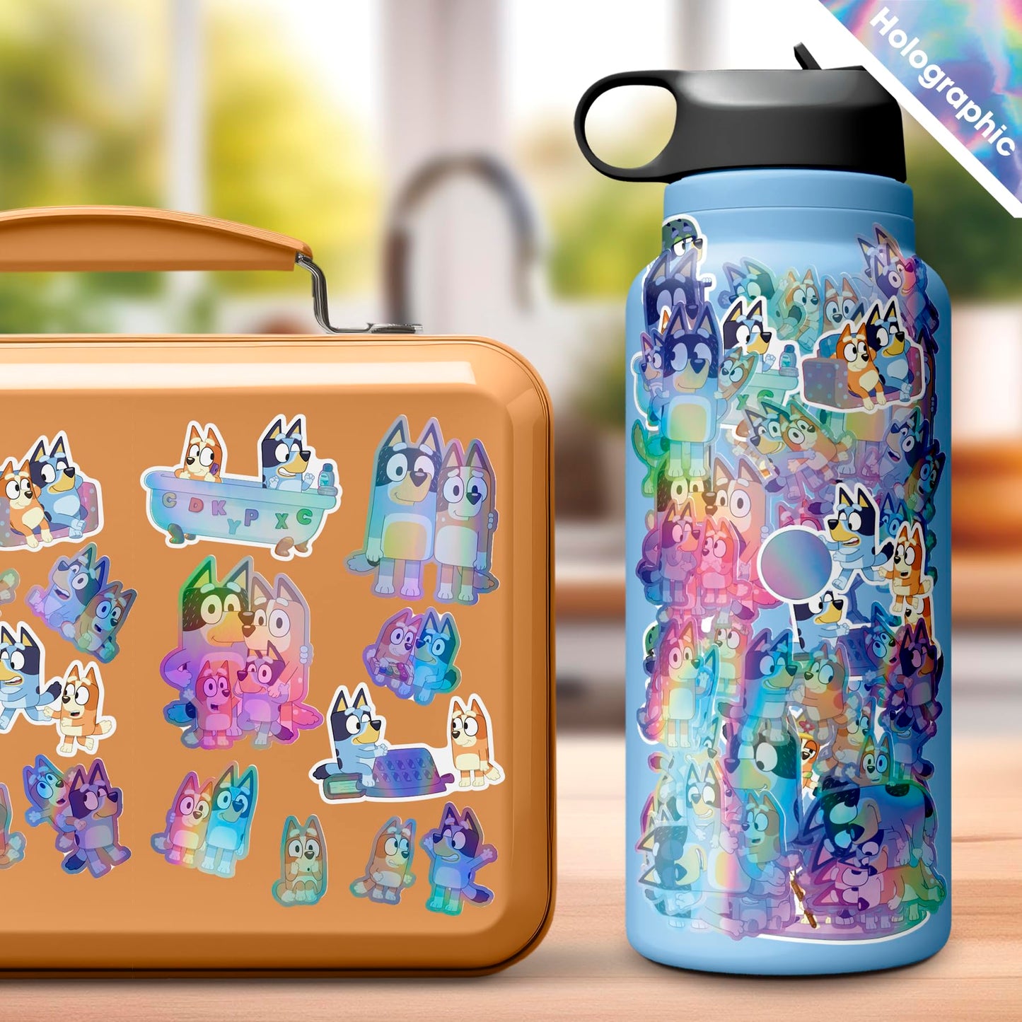 Bluey Holographic Stickers Pack – Officially Licensed by Trends International