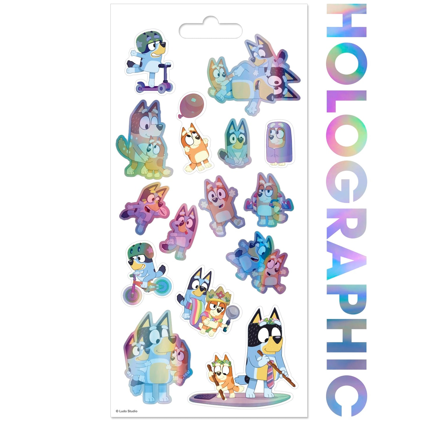 Bluey Holographic Stickers Pack – Officially Licensed by Trends International