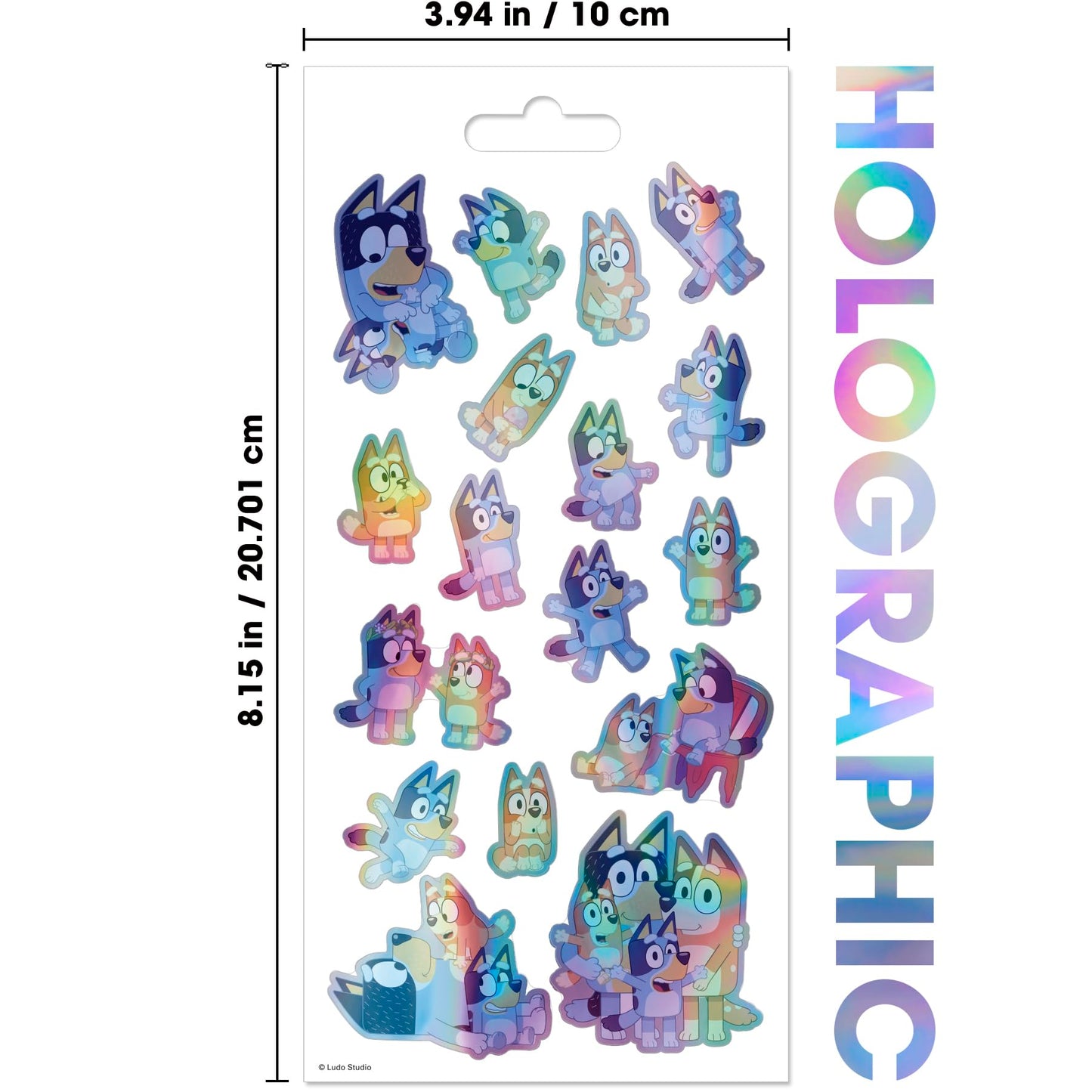 Bluey Holographic Stickers Pack – Officially Licensed by Trends International
