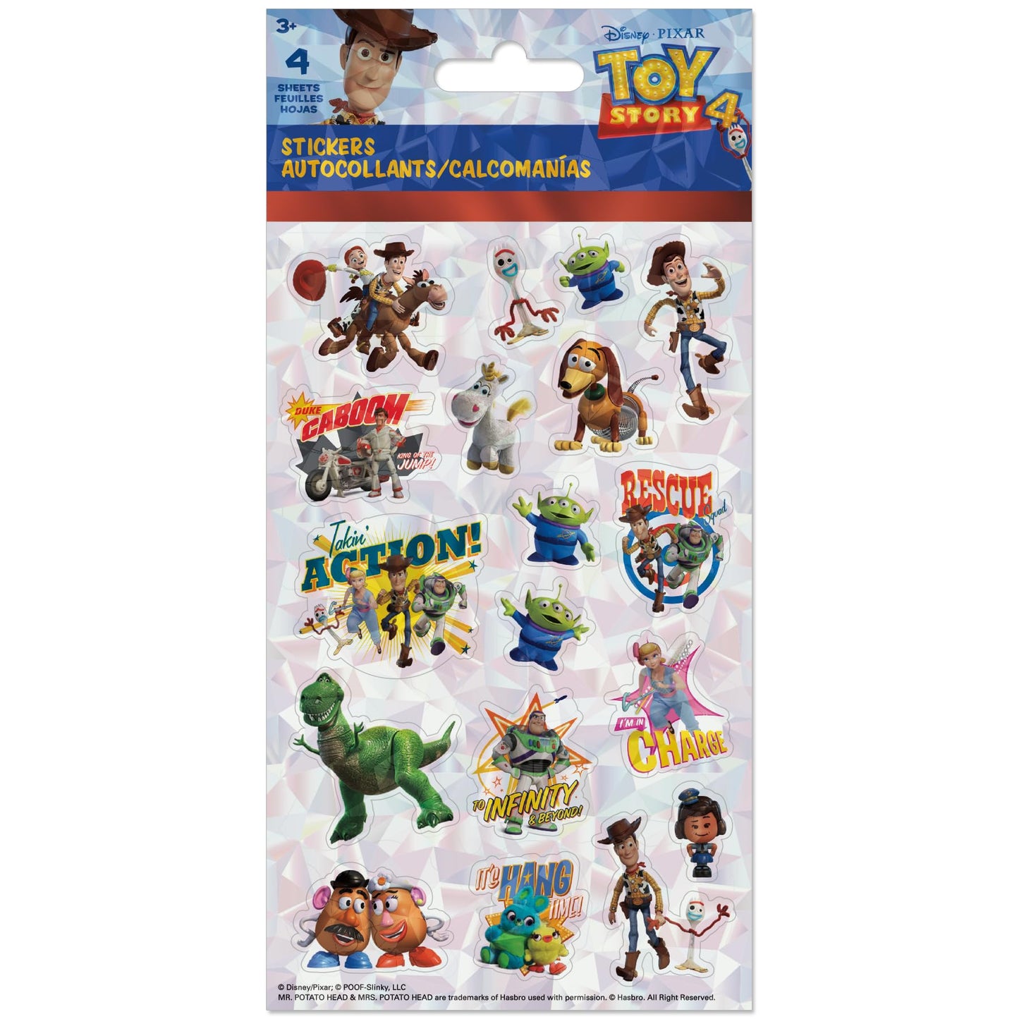 Toy Story 4 Standard Sticker 4 Sheet Pack | Trends International