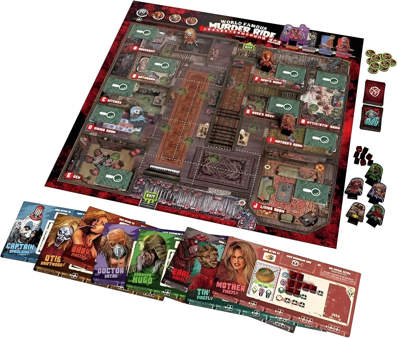 Trick Or Treat Studios Rob Zombie's House of 1000 Corpses Board Game – Officially Licensed Co-Op