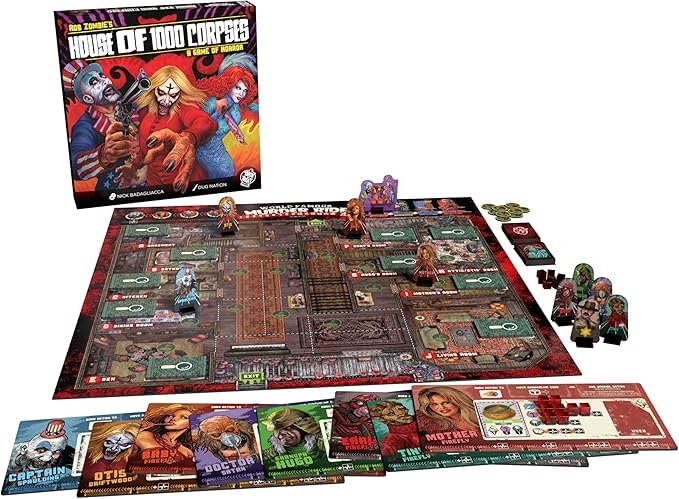 Trick Or Treat Studios Rob Zombie's House of 1000 Corpses Board Game – Officially Licensed Co-Op