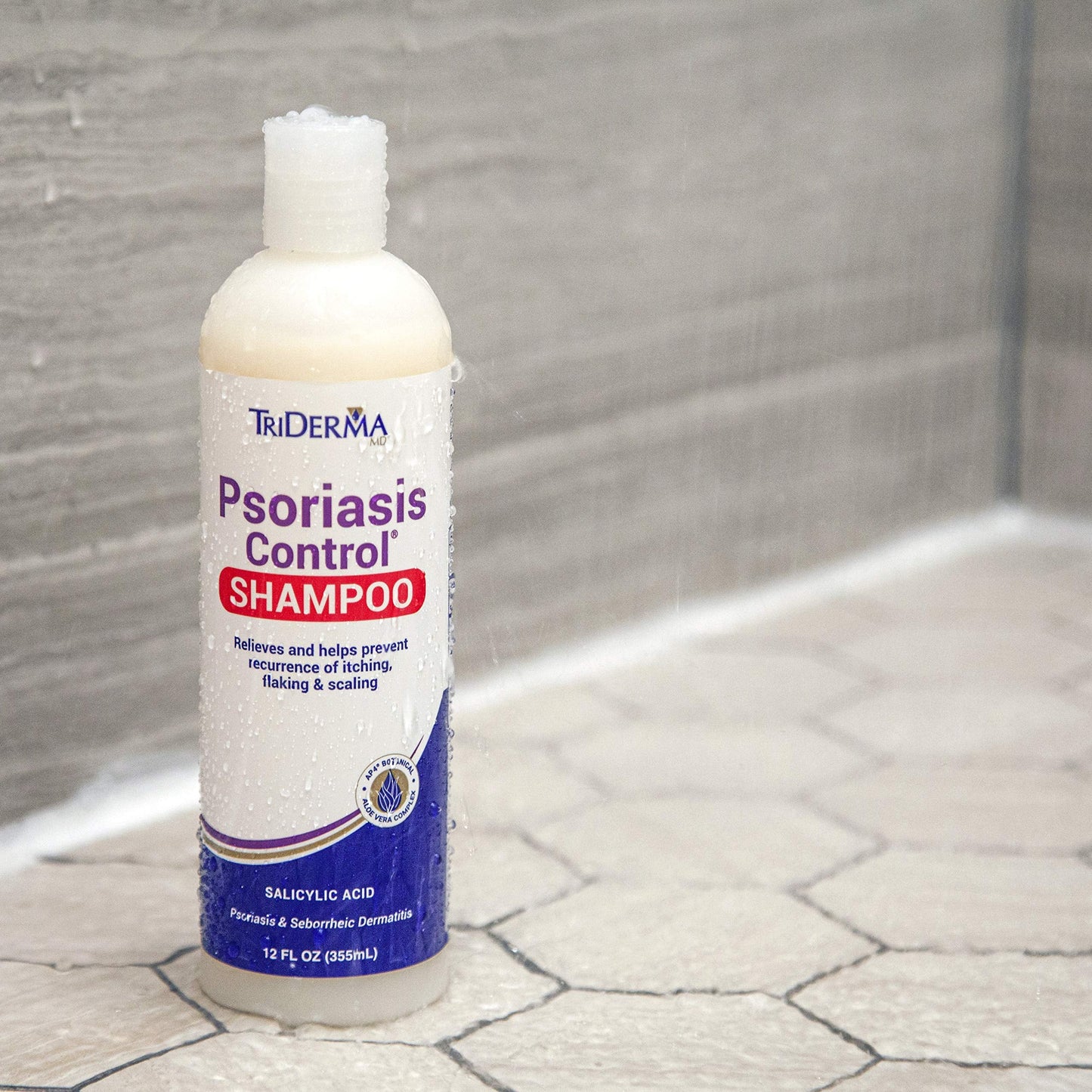 TriDerma Psoriasis Control Scalp Exfoliator Shampoo – 3% Salicylic Acid & Rosemary | No Coal Tar