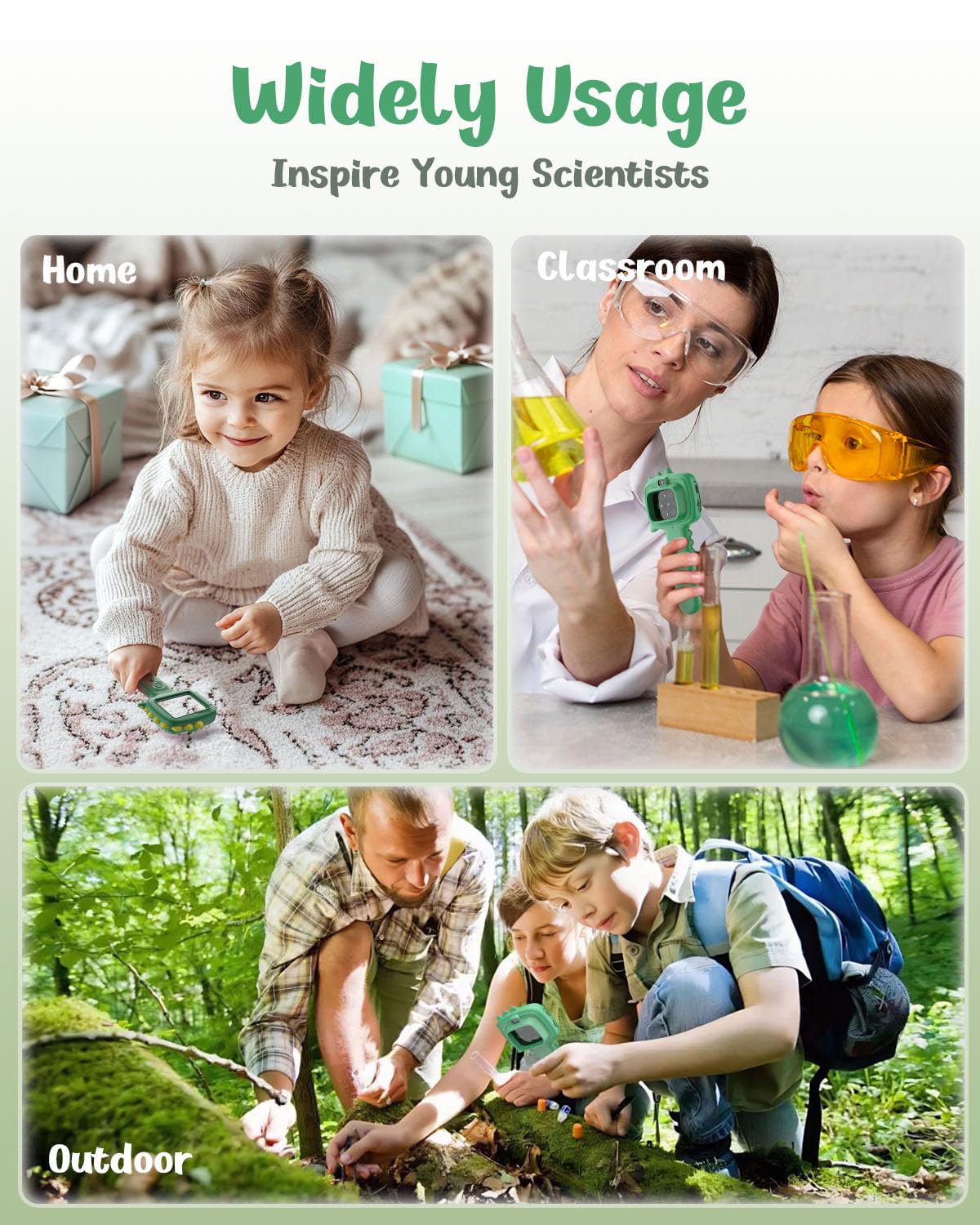 Trigowalt Kids Microscope Camera – Handheld 2.4-inch Screen, Autofocus, Educational Science Kit