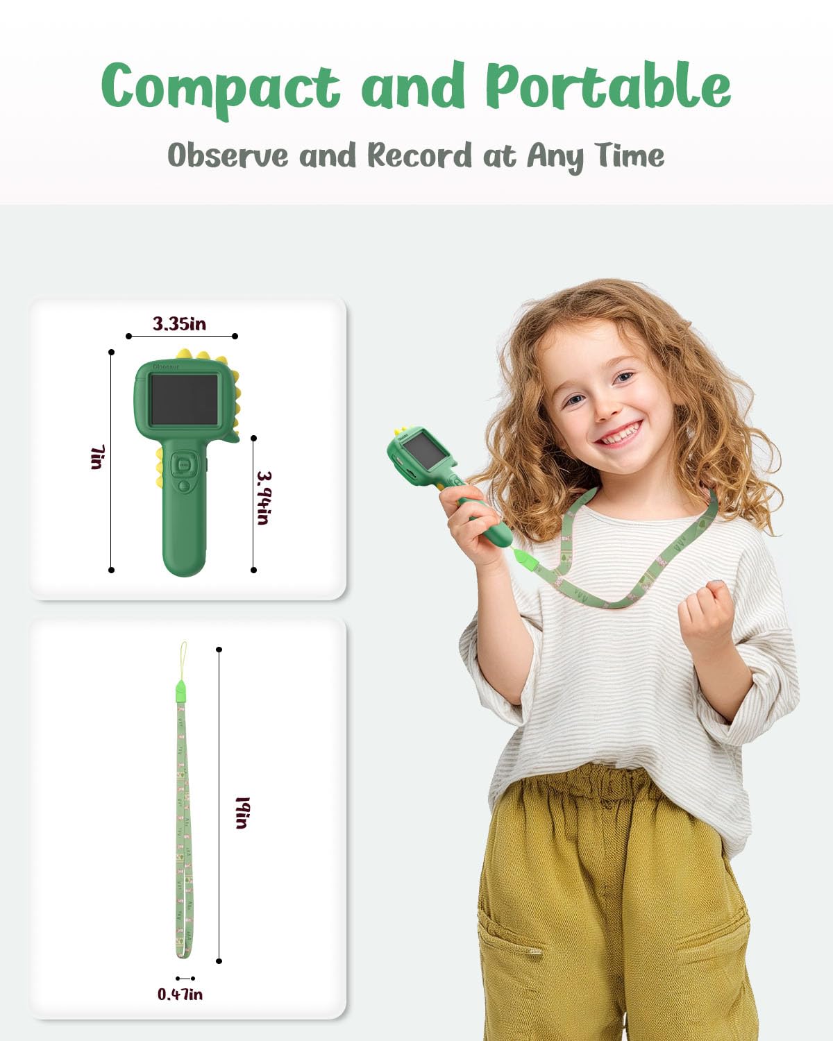 Trigowalt Kids Microscope Camera – Handheld 2.4-inch Screen, Autofocus, Educational Science Kit
