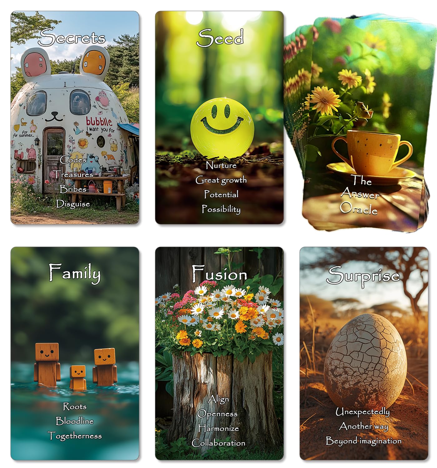 Trikendou Intuition Oracle Cards Deck – 78-Card Tarot-Inspired Oracle for Daily Readings & Spreads