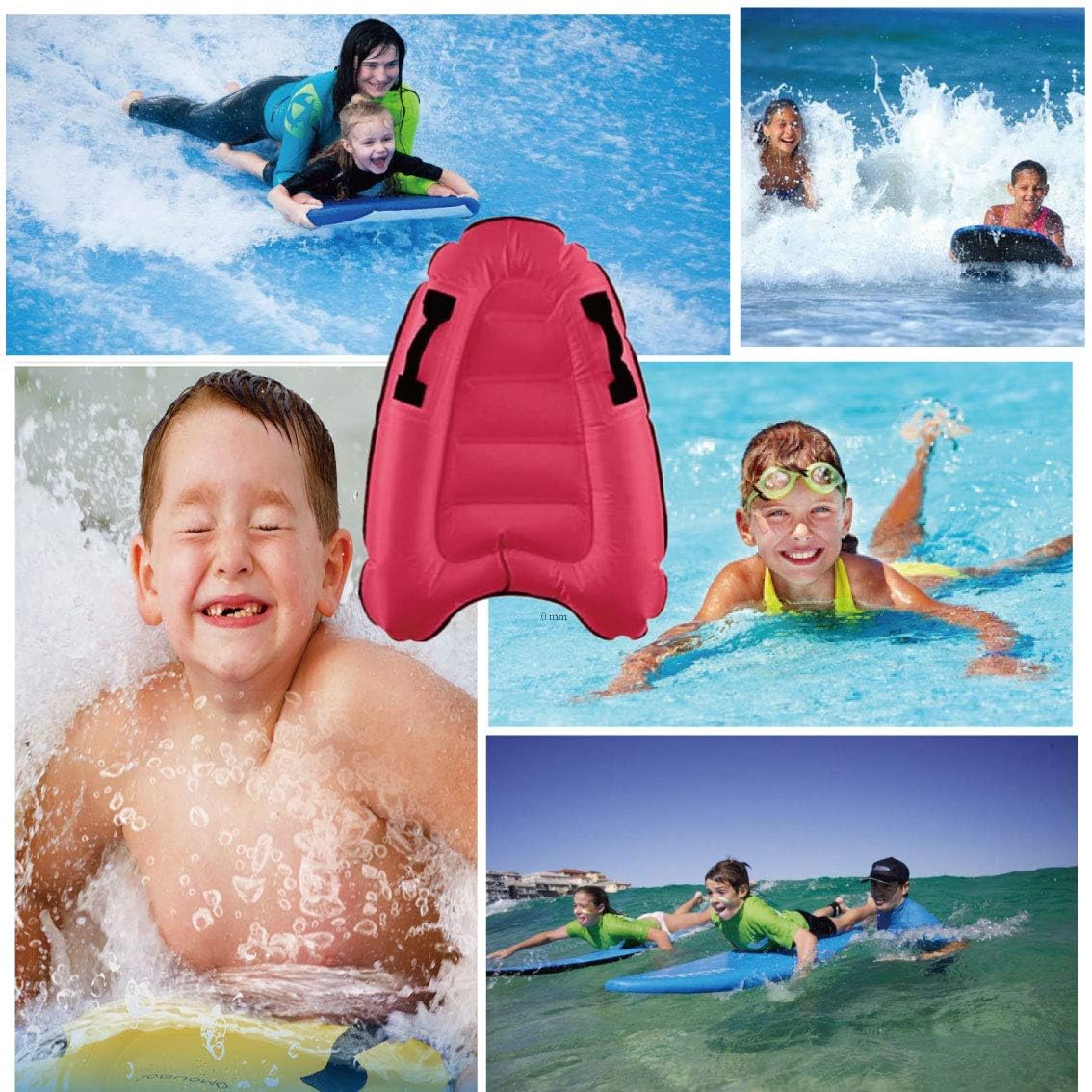 Trivamo Inflatable Surf Body Board with Handles – Lightweight, Dual-Sided Design, Learn-to-Swim Aid & Beach Fun