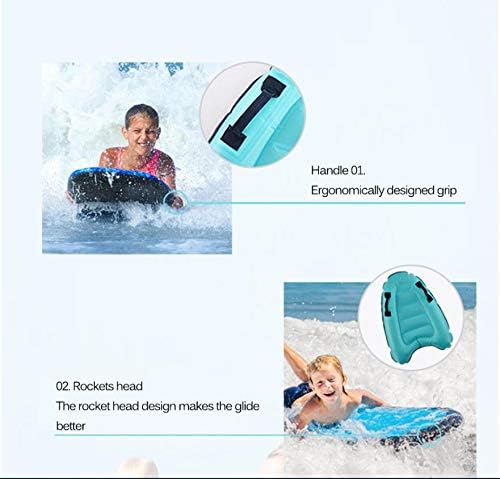 Trivamo Inflatable Surf Body Board with Handles – Lightweight, Dual-Sided Design, Learn-to-Swim Aid & Beach Fun