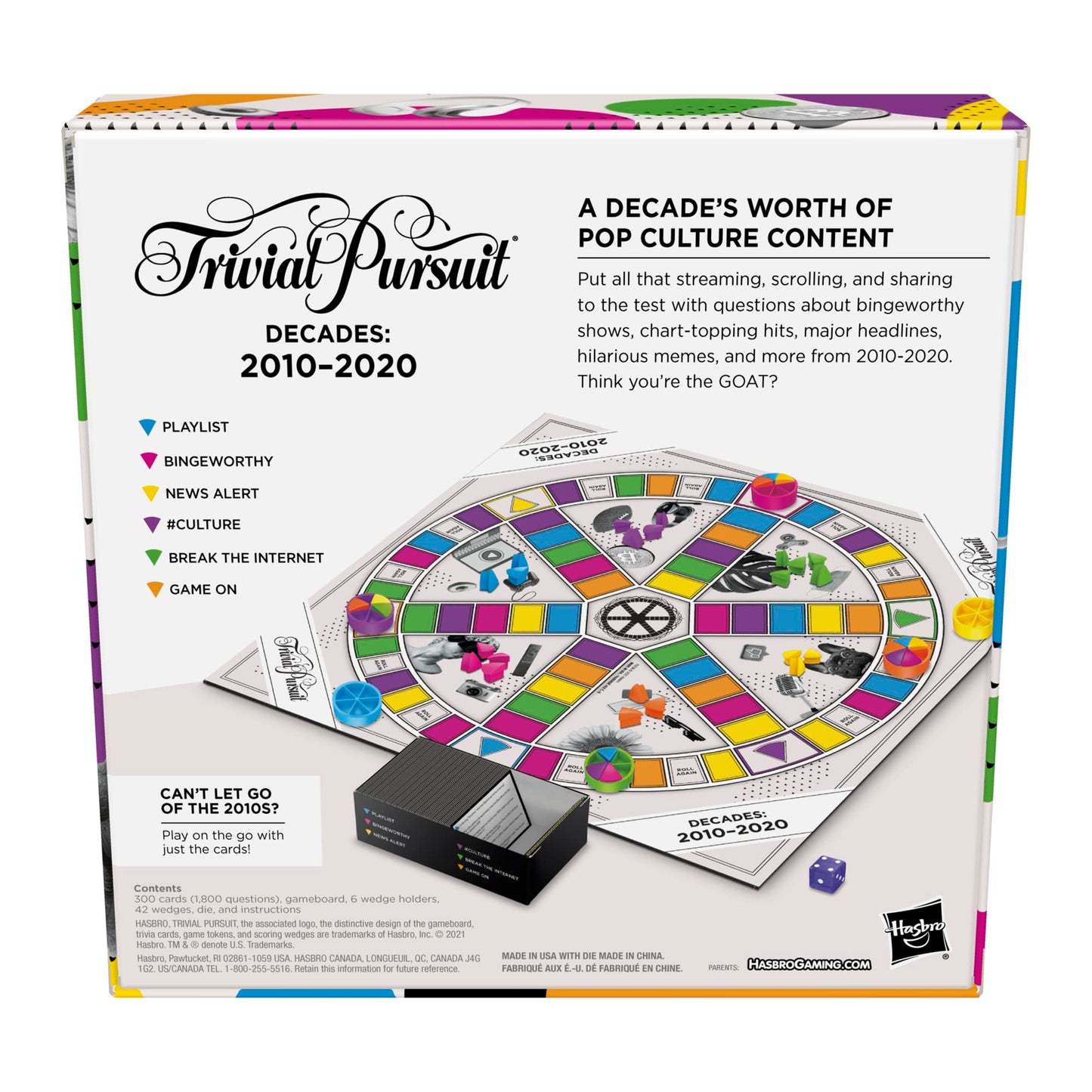 Trivial Pursuit Decades 2010–2020 Board Game – Pop Culture Trivia for 2–6 Players