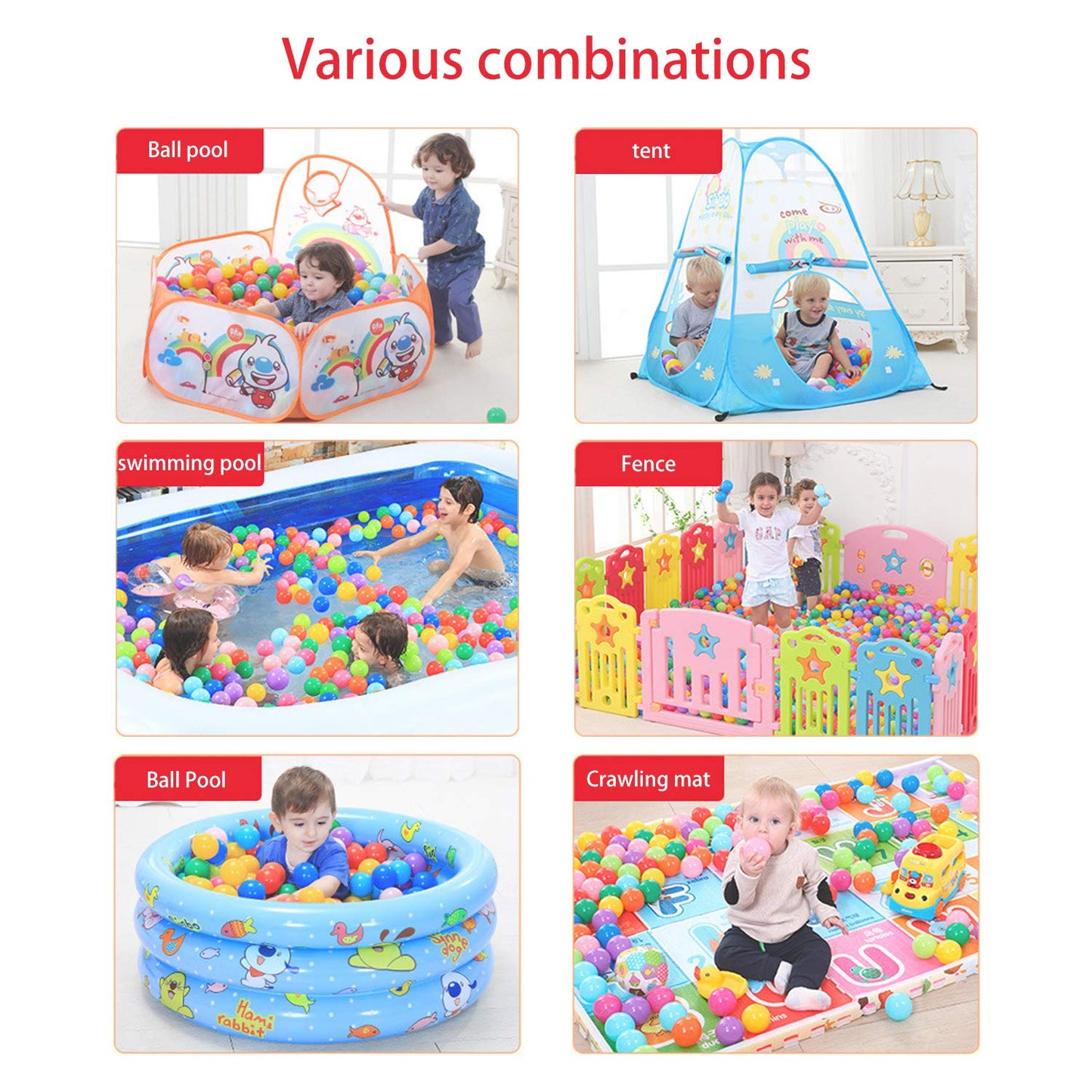 TRENDBOX 100 Ocean Ball – Soft Ball Pit Balls for Babies, Kids & Parties (Ships from USA)