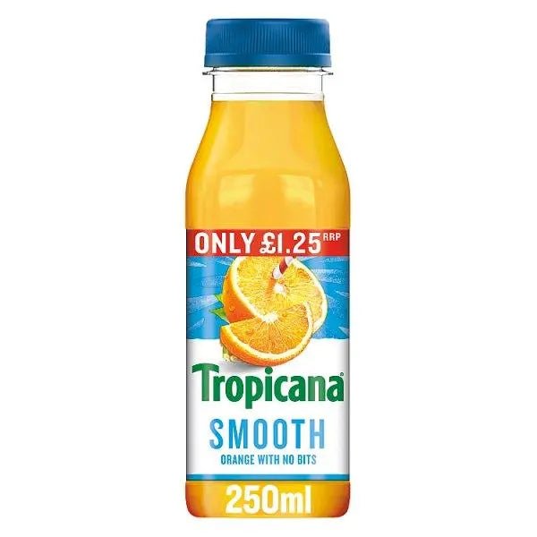 Tropicana Smooth Orange No Bits 250ml (Case of 8)