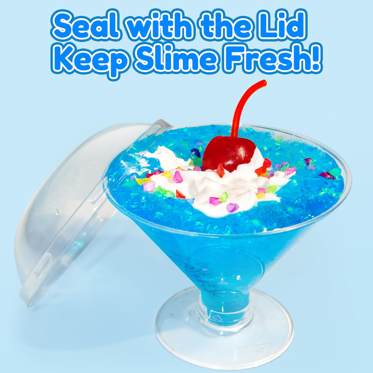 Trubic Premade Blue Slime (6 oz) with Add-ins – Crunchy Bingsu Slime