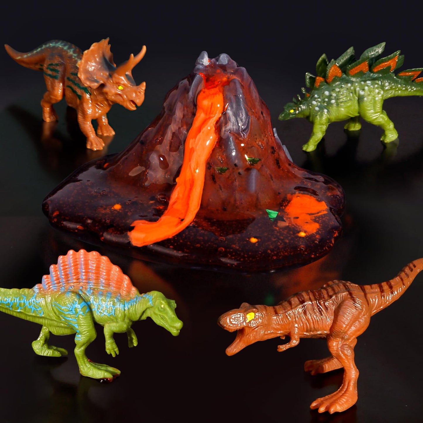Trubic Dinosaur Slime Kit: Glow, Butter, Jelly Cubes & Add-Ins for STEM Fun