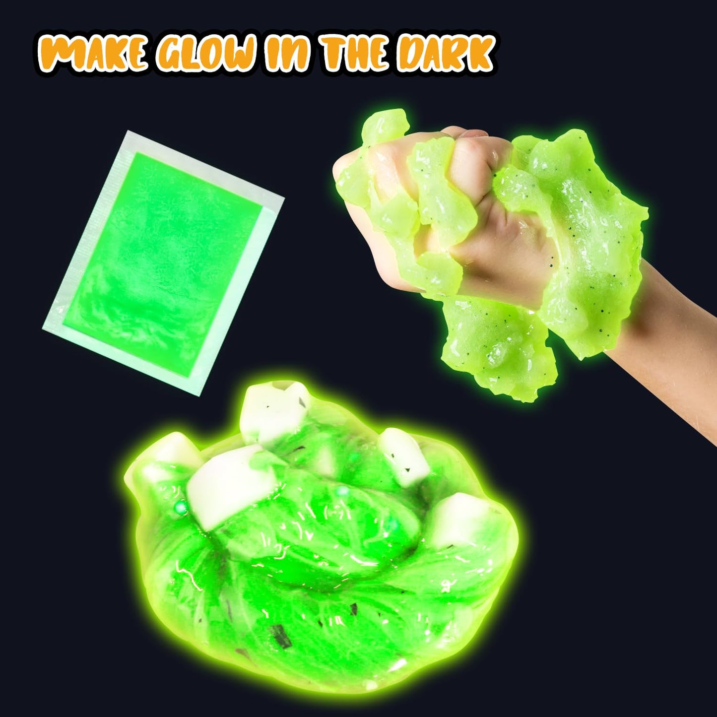 Trubic Dinosaur Slime Kit: Glow, Butter, Jelly Cubes & Add-Ins for STEM Fun