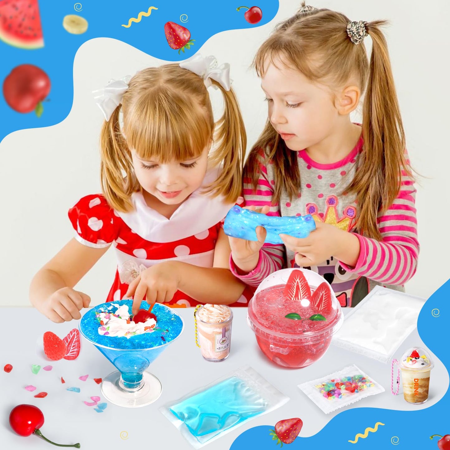 Trubic Premade Blue Slime (6 oz) with Add-ins – Crunchy Bingsu Slime