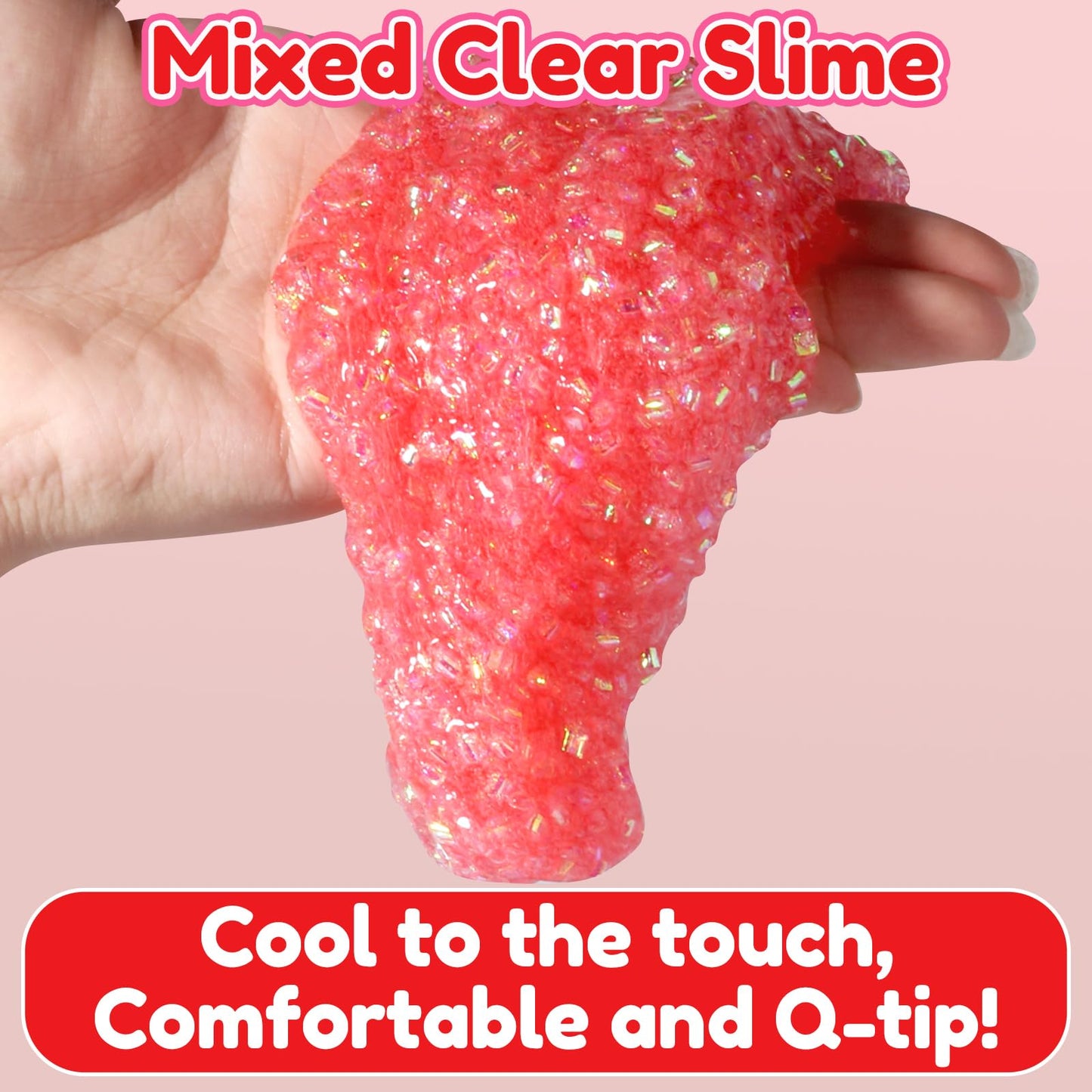 Trubic DIY Strawberry Pink Slime (7 oz) – Crunchy, Mess-Free Handmade Slime for Kids