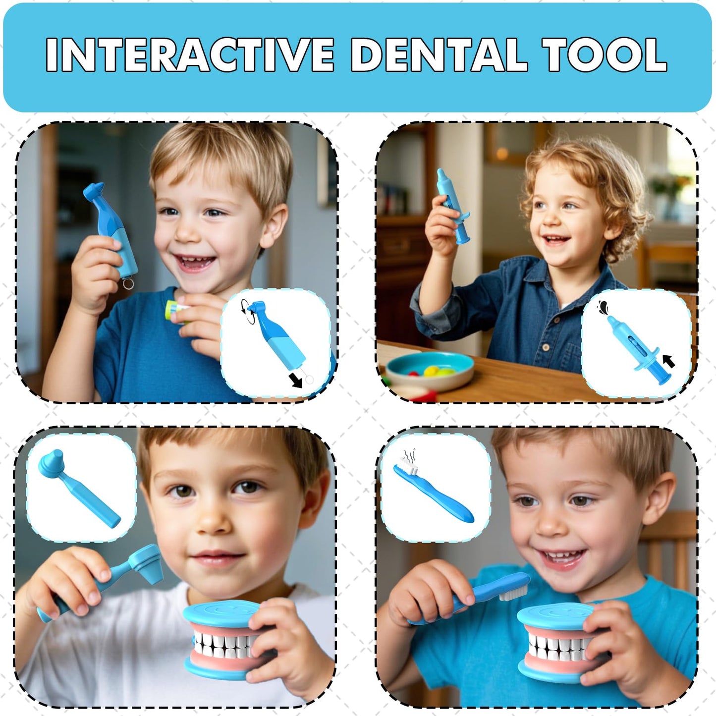 Trulloyoo Dentist Play Set for Toddlers 3-5 | Pretend Dentist Kit Toy