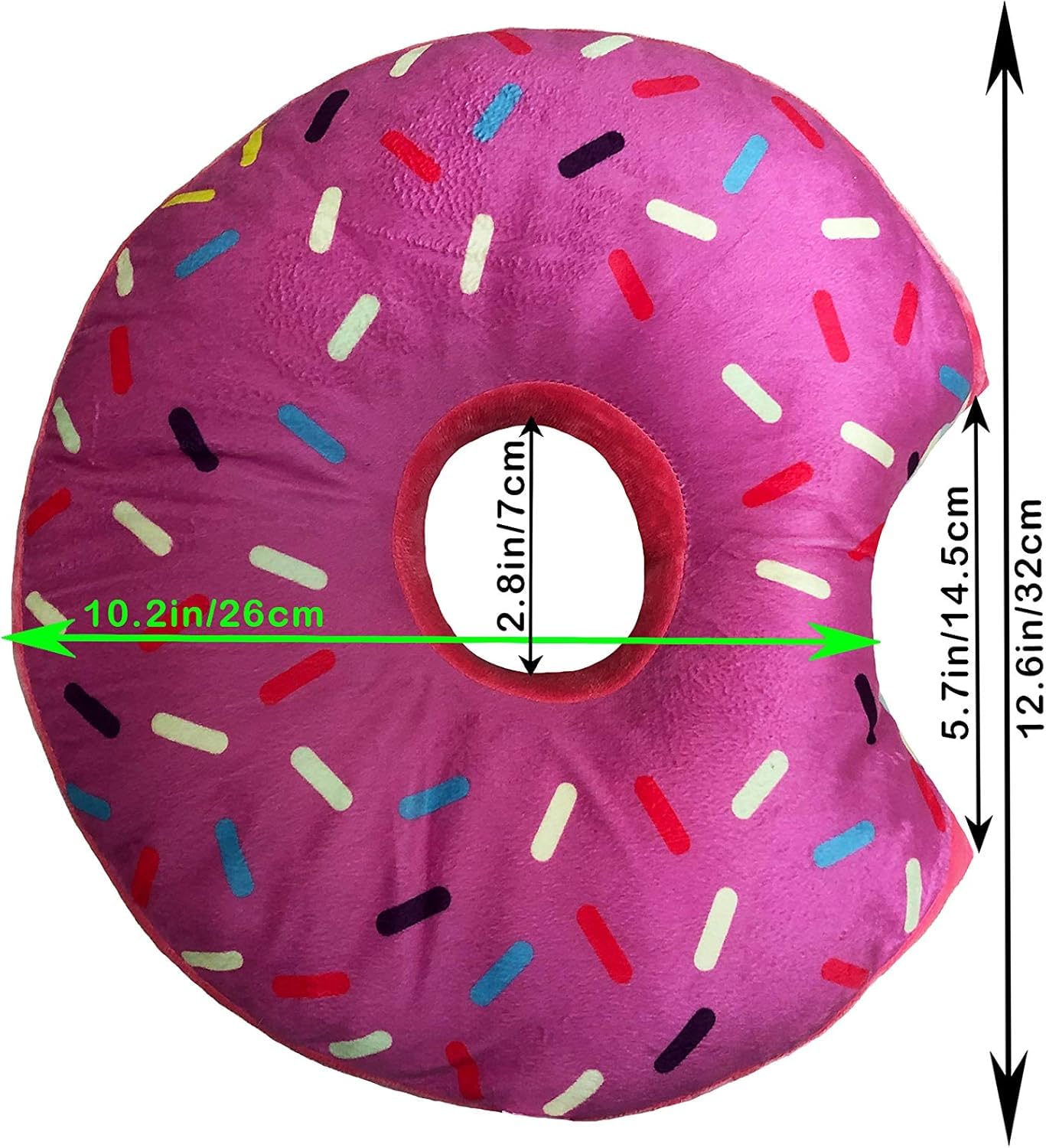 TRUYOND Donut Pillow for Ear Piercings – Comfort for Side Sleepers (Pink Icing)