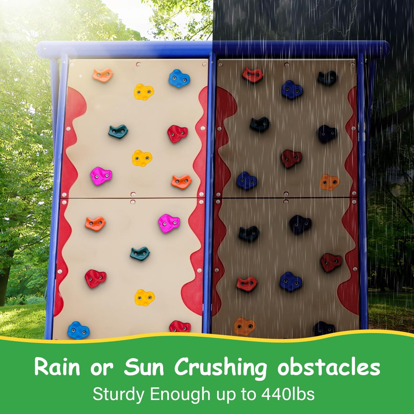 Trymaker Rock Climbing Holds – 15-Piece Indoor/Outdoor Set for Kids & Adults