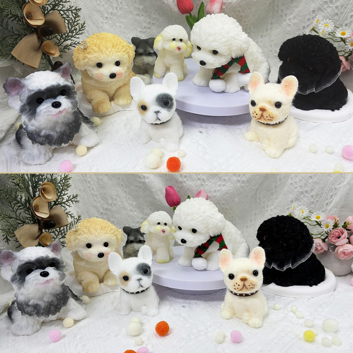 TSFGDYL Big Squishy Dog – Handmade Ultra-Soft Silicone Relief Toy (Cream Teddy)