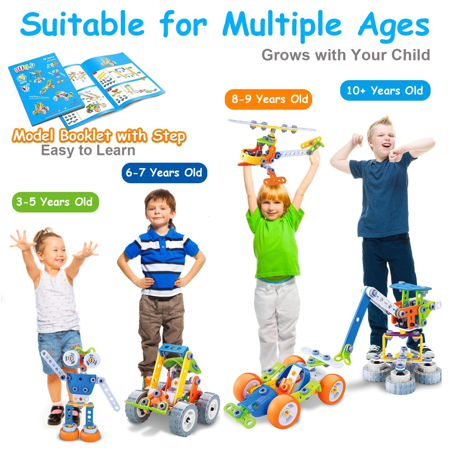 Tsomtto 10-in-1 STEM Toys for Kids 4-8 | Build, Learn & Play