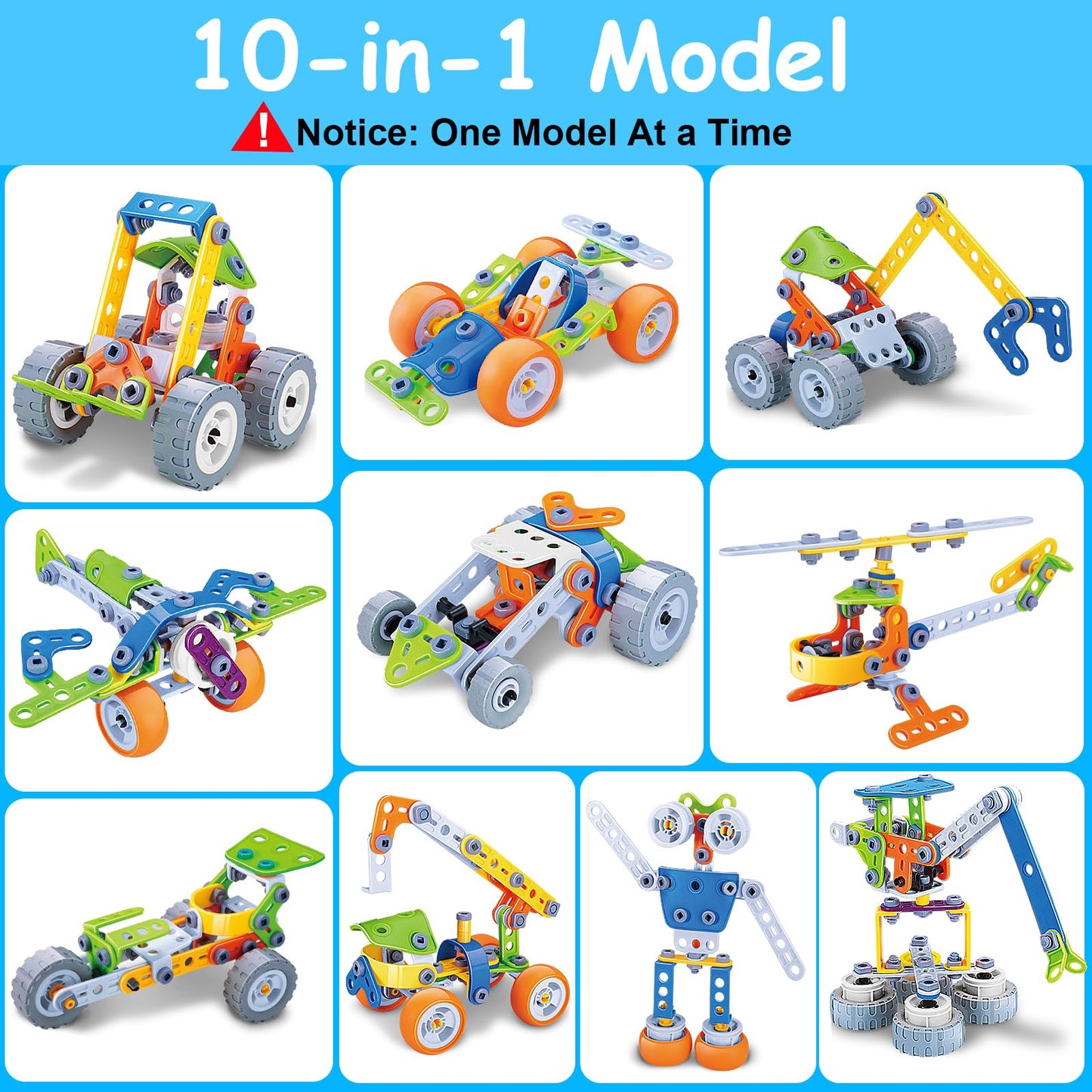 Tsomtto 10-in-1 STEM Toys for Kids 4-8 | Build, Learn & Play