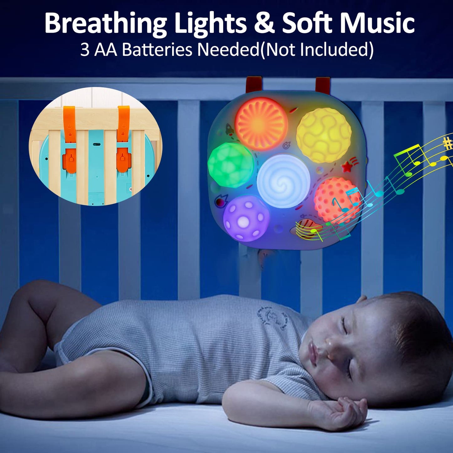 Tsomtto Baby Musical Light-Up Toys | Sensory Montessori Balls for 0-24 Months