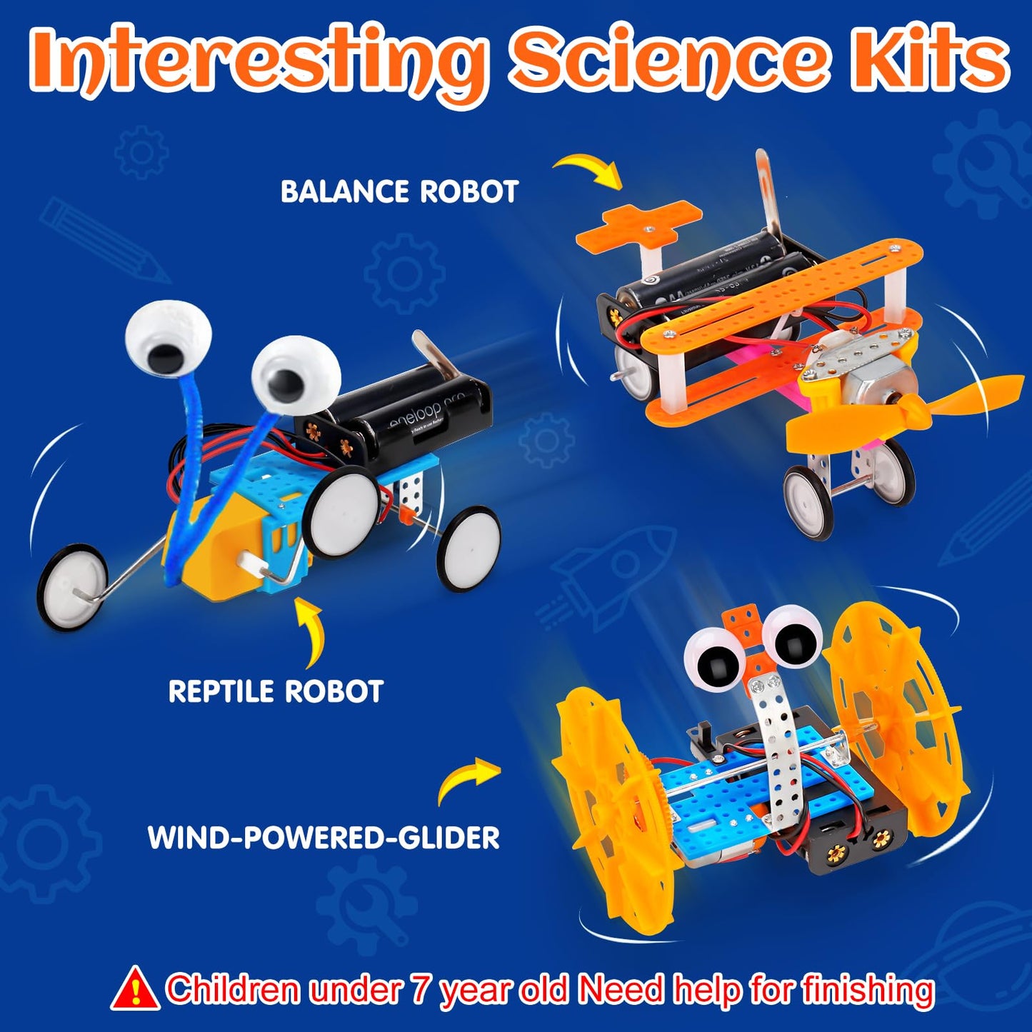 Tsomtto STEM Robotics Kit 6-Set – 6 Robot Builds for Kids Ages 5-12