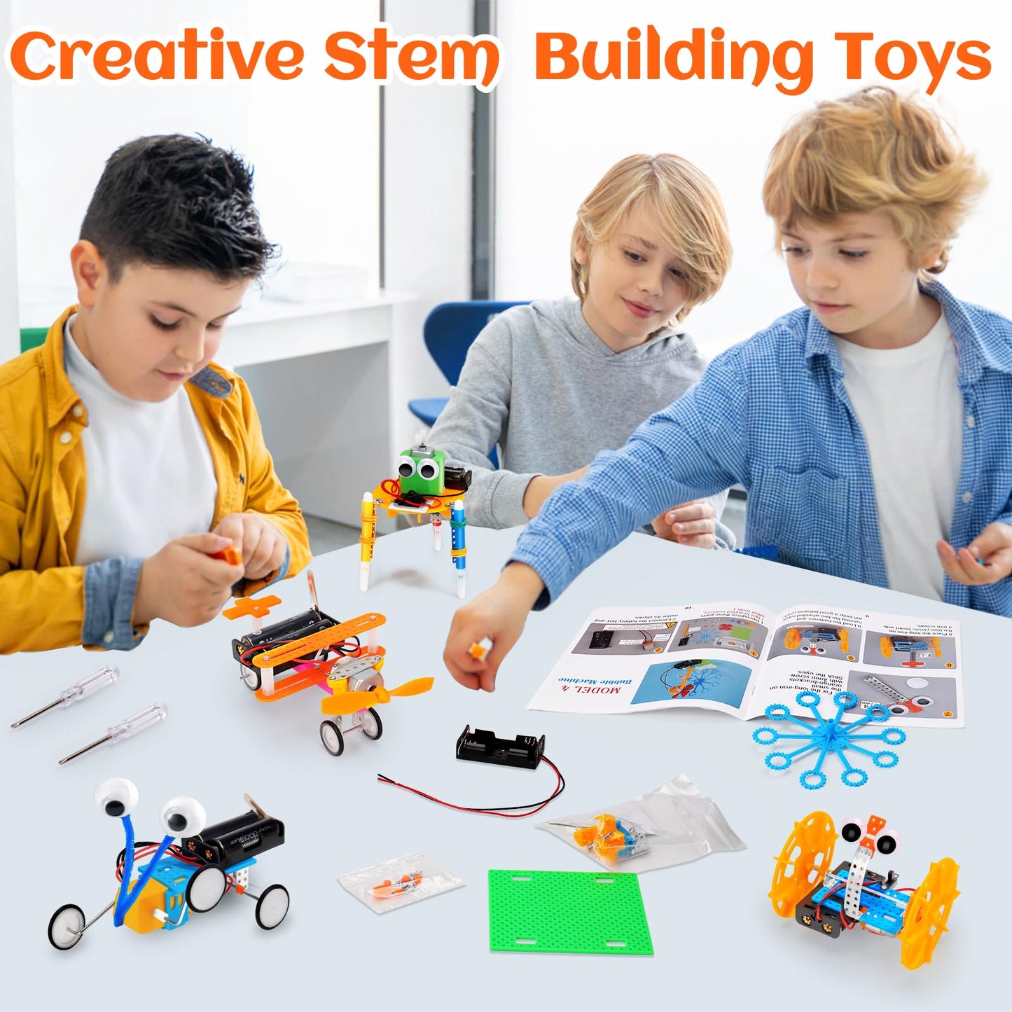 Tsomtto STEM Robotics Kit 6-Set – 6 Robot Builds for Kids Ages 5-12