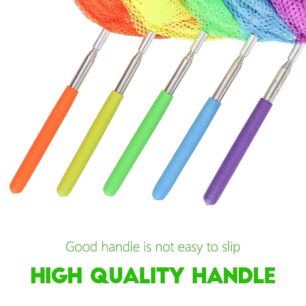 TSYAN Kids Telescopic Butterfly Net – Extendable 34in, Anti-Slip Grip