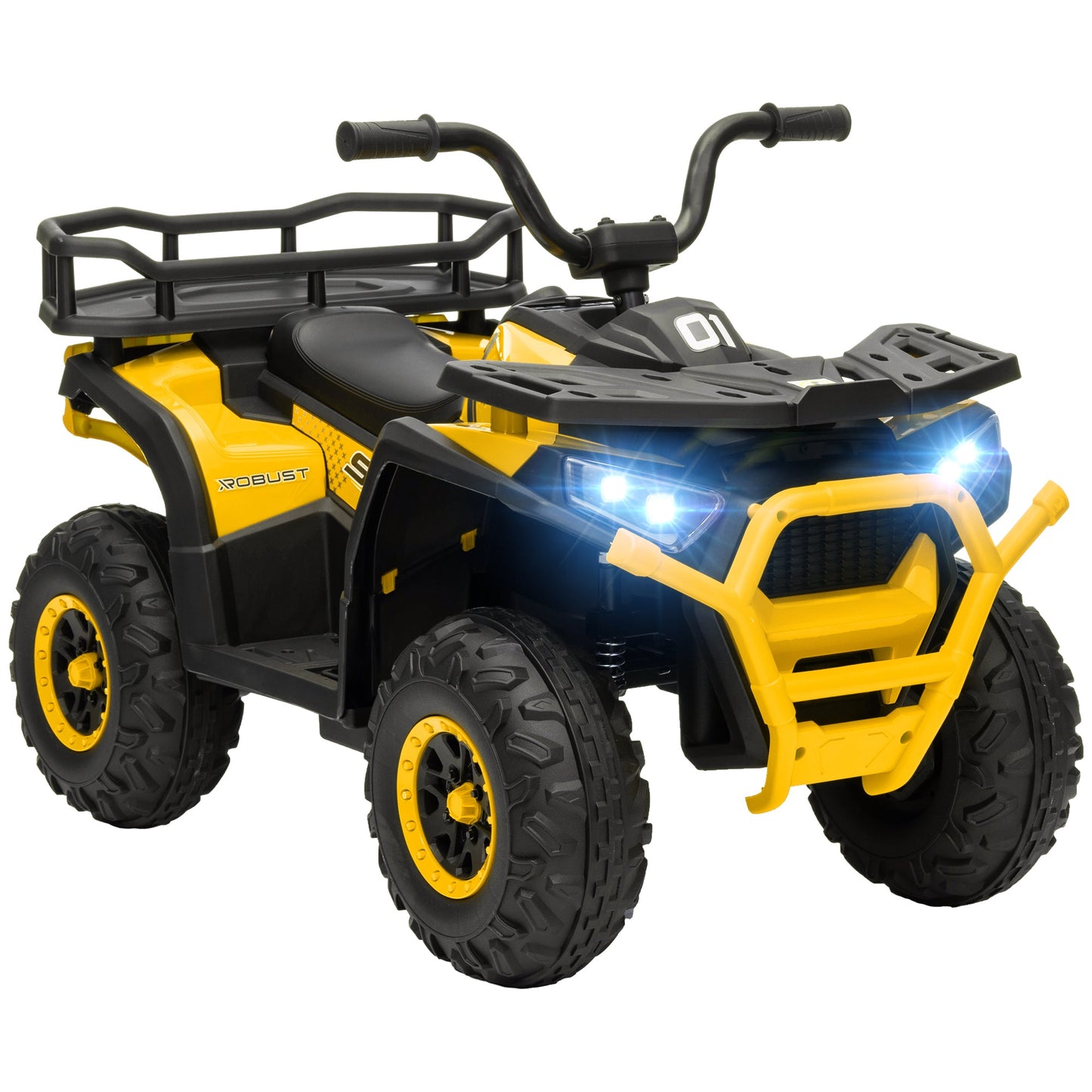 AIYAPLAY 12V Kids Quad Bike w/ 4 Suspension Wheels, for 3-5 Years