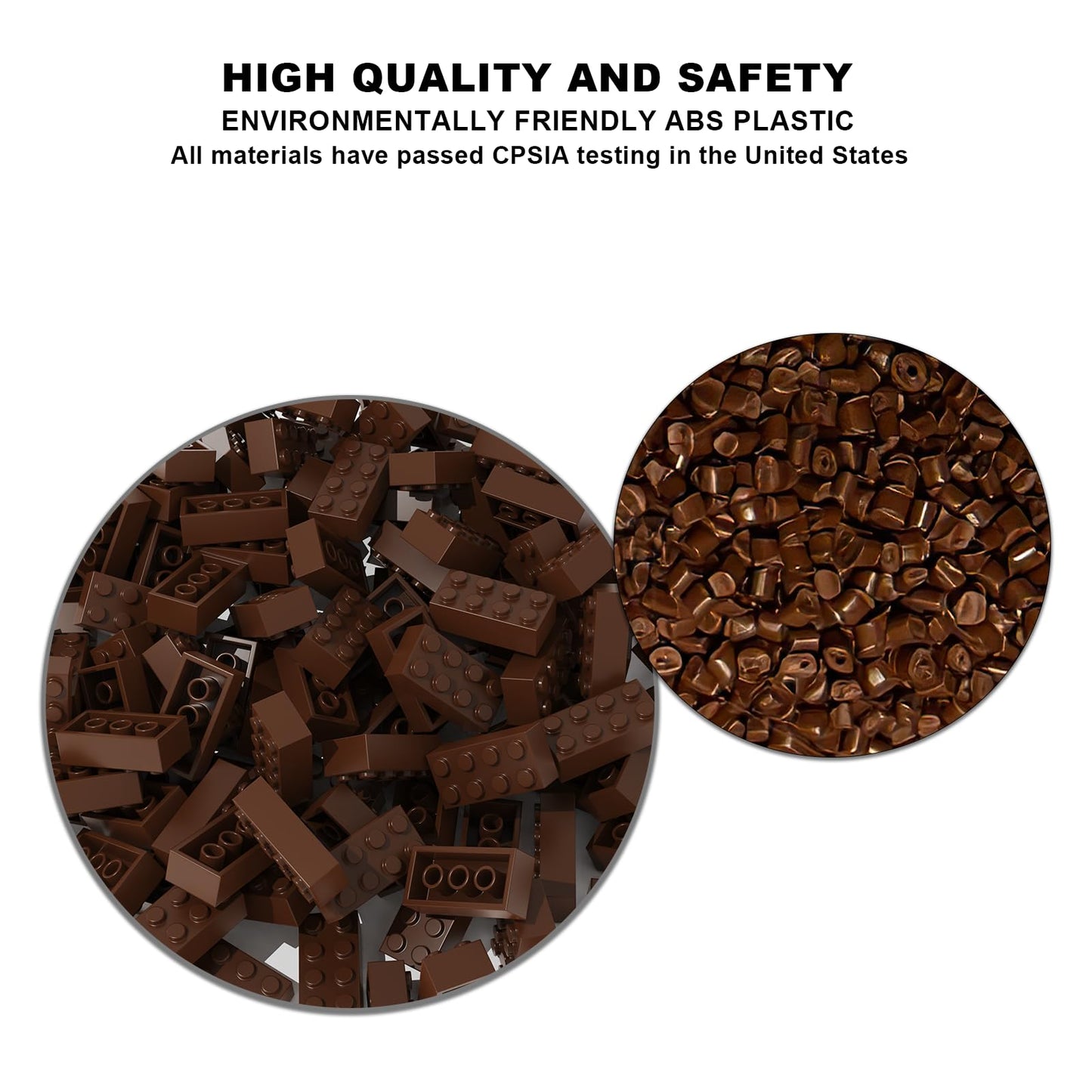 TTEHGB TOY Classic Bulk Brick 2x4 – 200 Brown Building Bricks, Compatible with Major Brands