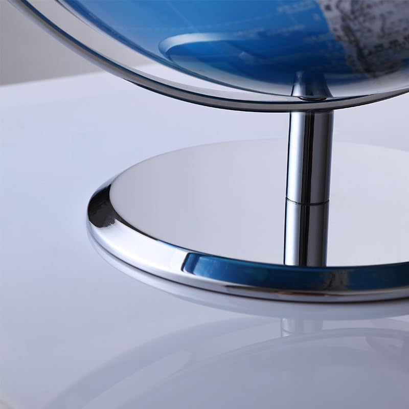 TTKTK World Globe with Stainless Steel Stand – 8-Inch Desktop Globe for Home & Office