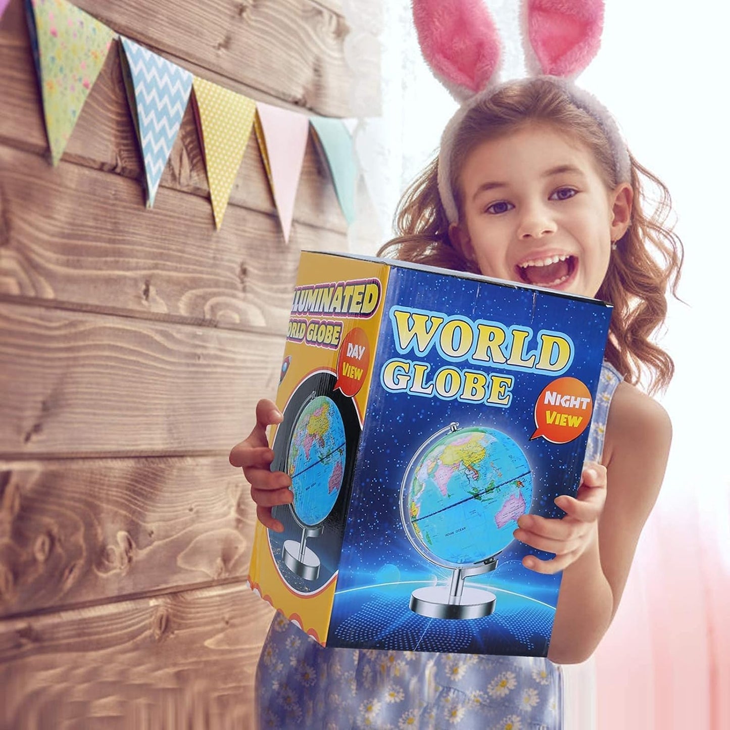 TTKTK AR Illuminated World Globe for Kids – Rewritable Map, Interactive STEM Toy, Night Light