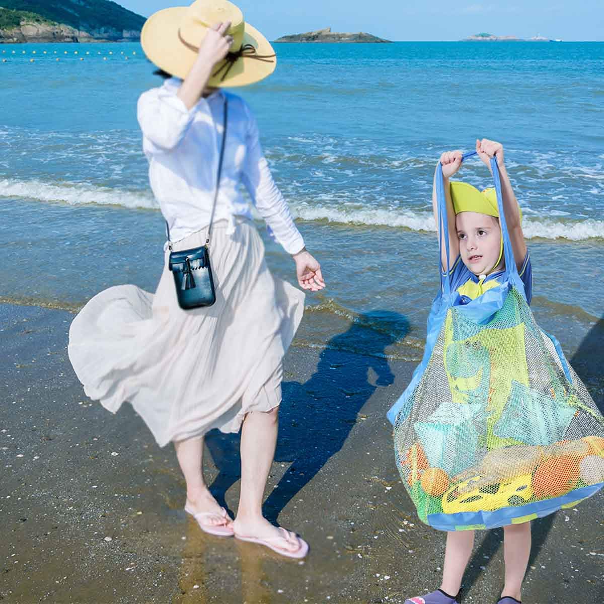 TTSAM Mesh Beach Bag Extra Large – Durable, Foldable Tote for Beach Toys & Sand