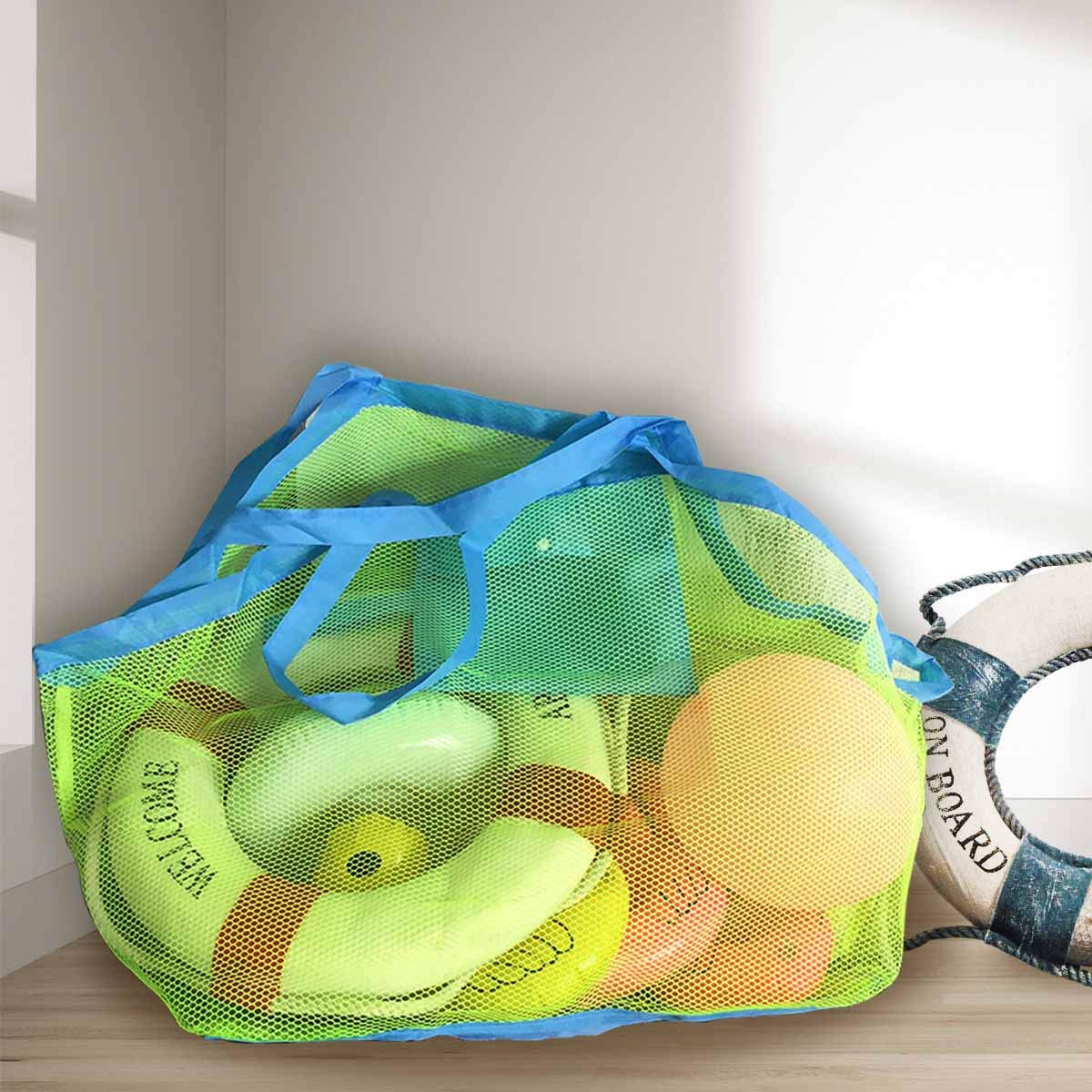TTSAM Mesh Beach Bag Extra Large – Durable, Foldable Tote for Beach Toys & Sand