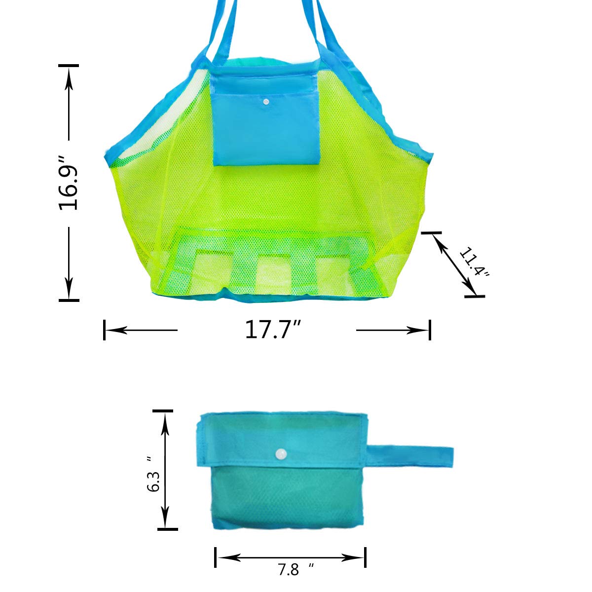 TTSAM Mesh Beach Bag Extra Large – Durable, Foldable Tote for Beach Toys & Sand