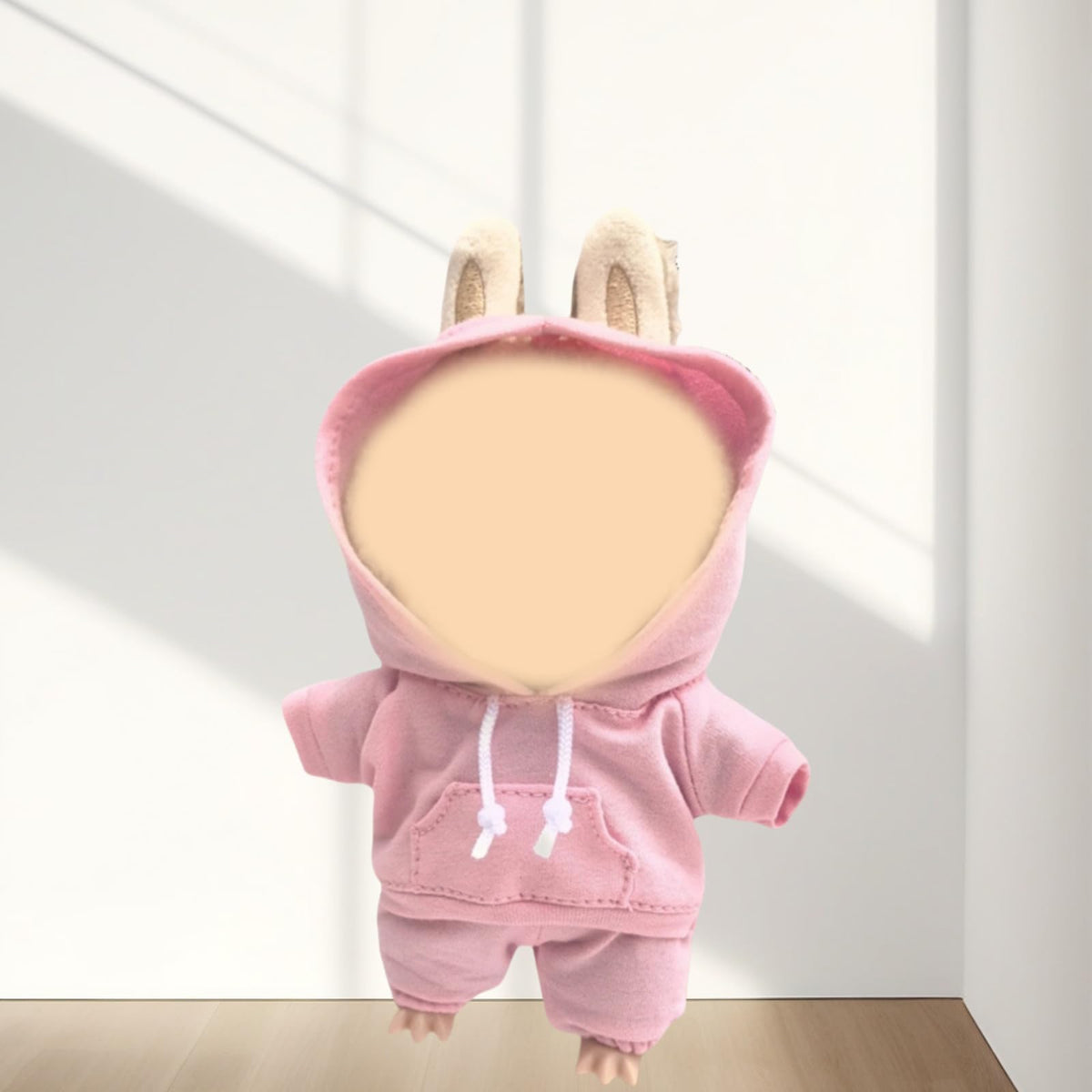 TTZQY 17cm Doll Hoodie & Pants Set – Pink Casual Outfit