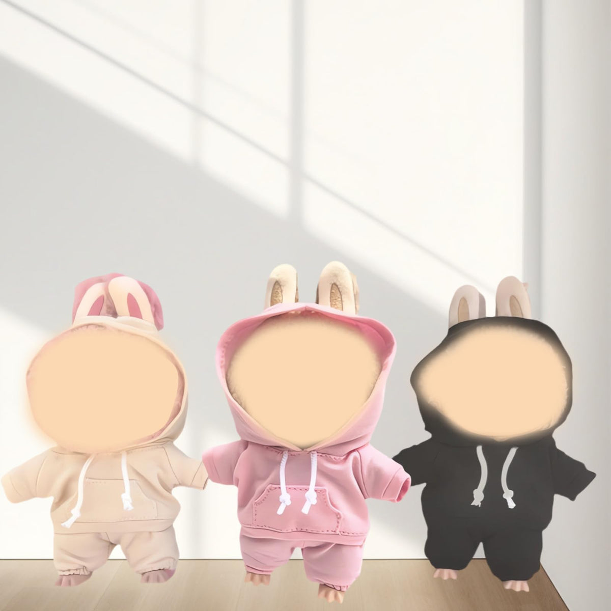 TTZQY 17cm Doll Hoodie & Pants Set – Pink Casual Outfit