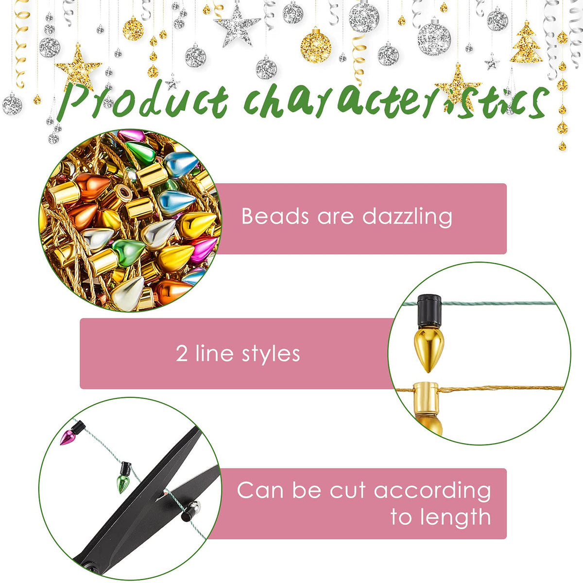 Tuanse Valentine's Lights Decorations — 65.6 ft Miniature String Lights for Dollhouse & Romantic Home Decor (2 x 10 m)