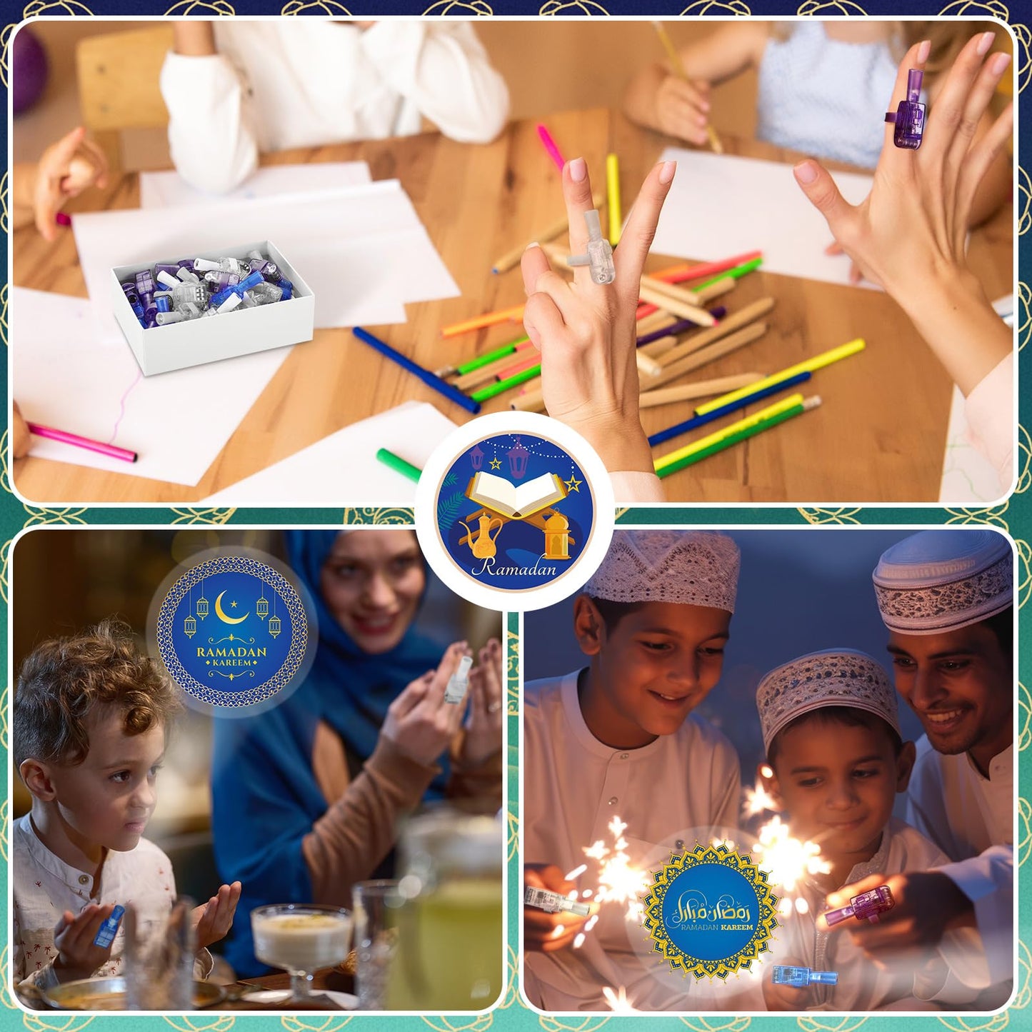 Tuanse 36-Pack Ramadan Finger Lights – Glow-in-the-Dark Eid Decorations for Kids