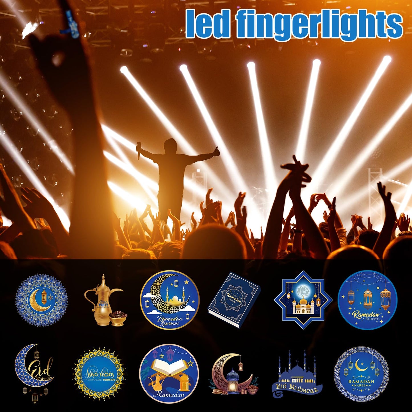 Tuanse 36-Pack Ramadan Finger Lights – Glow-in-the-Dark Eid Decorations for Kids