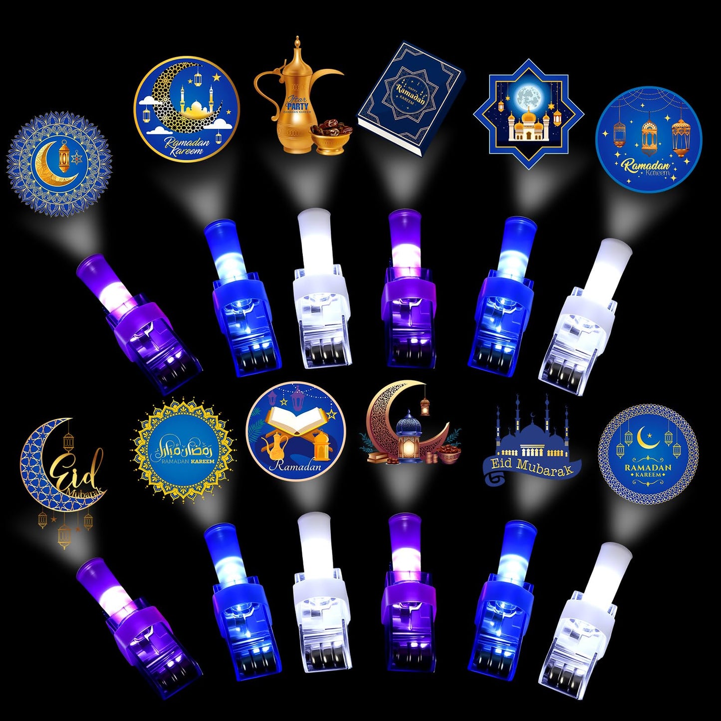 Tuanse 36-Pack Ramadan Finger Lights – Glow-in-the-Dark Eid Decorations for Kids