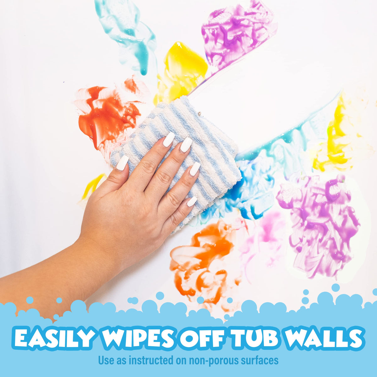 Tub Works Bath Paint Soap 6 Pack — Non-Toxic Bathtub Paint for Kids